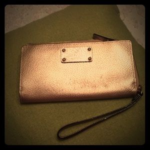 Kate Spade wristlet, Gold
